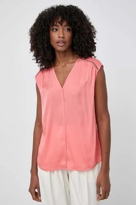 Zdjęcie produktu BOSS bluzka jedwabna kolor fioletowy gładka 50514360