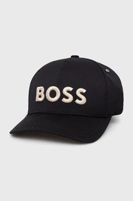 Zdjęcie produktu BOSS czapka kolor czarny z aplikacją