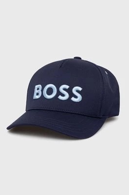 Zdjęcie produktu BOSS czapka kolor granatowy z aplikacją