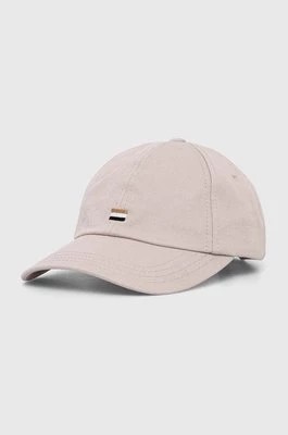 Zdjęcie produktu BOSS czapka z daszkiem bawełniana kolor beżowy z aplikacją 50514014