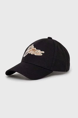 Zdjęcie produktu BOSS czapka z daszkiem bawełniana kolor czarny