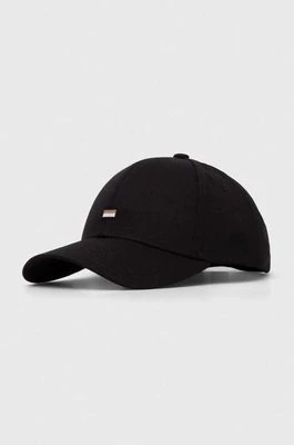Zdjęcie produktu BOSS czapka z daszkiem bawełniana kolor czarny gładka 50495128