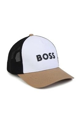 Zdjęcie produktu BOSS czapka z daszkiem dziecięca kolor biały z nadrukiem