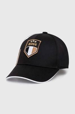 Zdjęcie produktu BOSS czapka z daszkiem dziecięca kolor czarny z aplikacją J50953