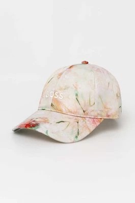Zdjęcie produktu BOSS czapka z daszkiem kolor beżowy wzorzysta 50514034