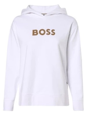 Zdjęcie produktu BOSS Damska bluza z kapturem Kobiety Bawełna biały nadruk,