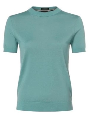 Zdjęcie produktu BOSS Damski sweter z wełny merino Kobiety wełna ze strzyży niebieski|zielony jednolity,