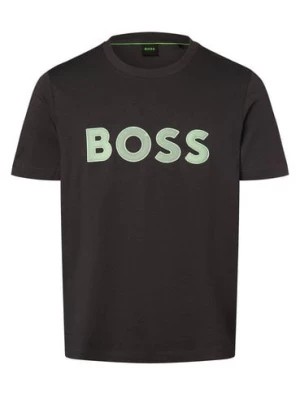 Zdjęcie produktu BOSS Green Koszulka męska - Tee 1 Mężczyźni Bawełna szary nadruk,