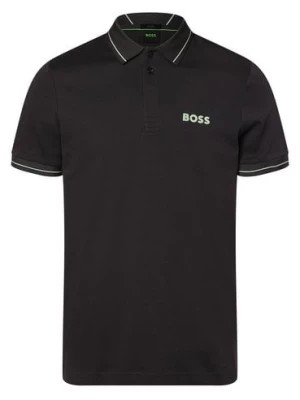 Zdjęcie produktu BOSS Green Męska koszulka polo - Paule 1 Mężczyźni Bawełna szary|czarny jednolity,