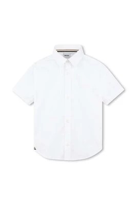 Zdjęcie produktu BOSS koszula bawełniana dziecięca kolor biały