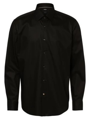 Zdjęcie produktu BOSS Koszula męska łatwa w prasowaniu Mężczyźni Regular Fit Bawełna czarny jednolity kołnierzyk kent,