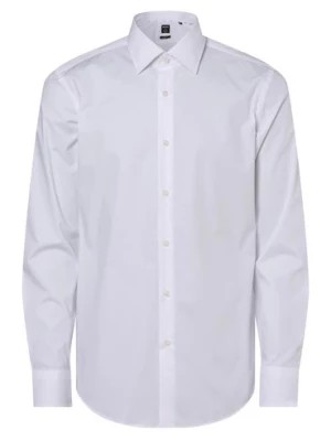 Zdjęcie produktu BOSS Koszula męska łatwa w prasowaniu Mężczyźni Slim Fit Bawełna biały jednolity kołnierzyk kent,