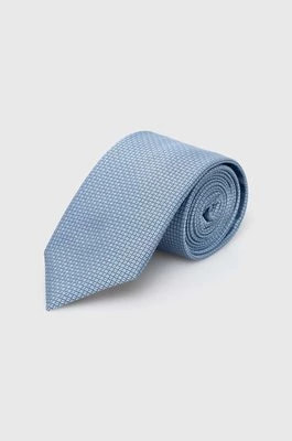 Zdjęcie produktu BOSS krawat jedwabny kolor niebieski