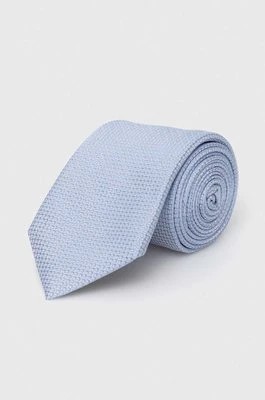 Zdjęcie produktu BOSS krawat jedwabny kolor niebieski 50512631