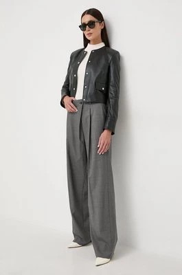 Zdjęcie produktu BOSS kurtka skórzana damska kolor czarny przejściowa