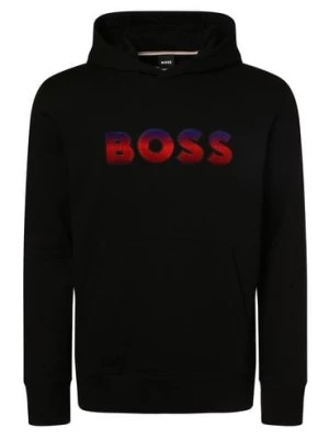 Zdjęcie produktu BOSS Męska bluza z kapturem Mężczyźni Bawełna czarny nadruk,