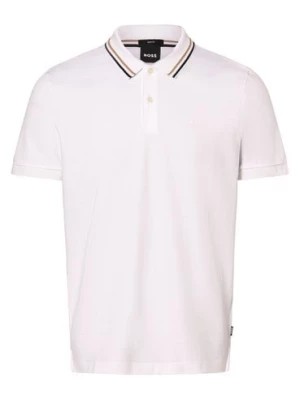 Zdjęcie produktu BOSS Męska koszulka polo Mężczyźni Bawełna biały jednolity,