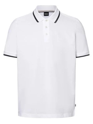 Zdjęcie produktu BOSS Męska koszulka polo - Parlay 190 Mężczyźni Bawełna biały jednolity,
