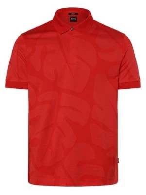 Zdjęcie produktu BOSS Męska koszulka polo - Penrose 108 Mężczyźni Bawełna czerwony wzorzysty,