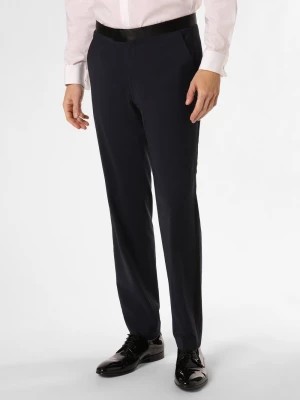 Zdjęcie produktu BOSS Męskie spodnie od garnituru modułowego Mężczyźni Regular Fit wełna ze strzyży niebieski jednolity,