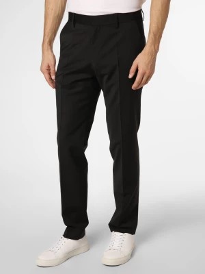 Zdjęcie produktu BOSS Męskie spodnie od garnituru modułowego Mężczyźni Slim Fit wełna ze strzyży czarny jednolity,