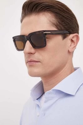 Zdjęcie produktu BOSS okulary przeciwsłoneczne męskie kolor brązowy