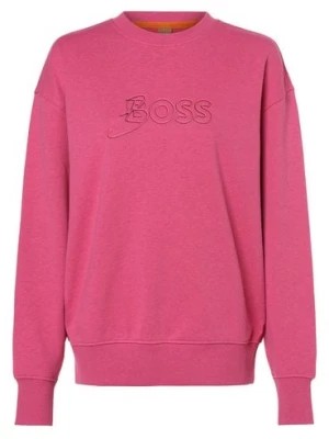 Zdjęcie produktu BOSS Orange Damska bluza nierozpinana Kobiety Bawełna wyrazisty róż marmurkowy,