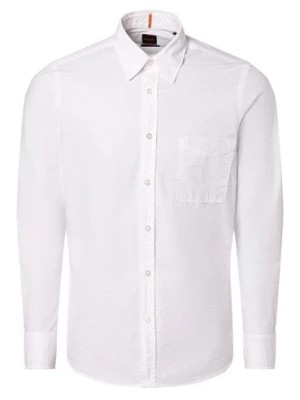 Zdjęcie produktu BOSS Orange Koszula męska Mężczyźni Regular Fit Bawełna biały jednolity,