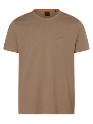 Zdjęcie produktu BOSS Orange Koszulka męska - Tales Mężczyźni Bawełna brązowy jednolity,
