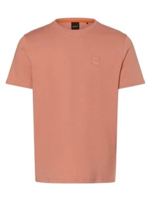 Zdjęcie produktu BOSS Orange Koszulka męska - Tales Mężczyźni Bawełna różowy jednolity,