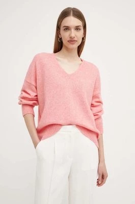 Zdjęcie produktu Boss Orange sweter wełniany damski kolor różowy