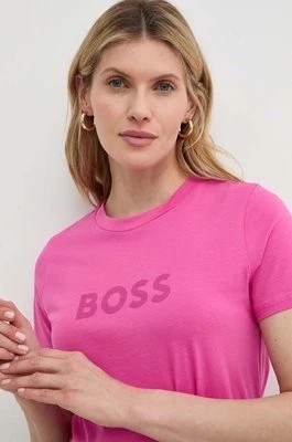 Zdjęcie produktu Boss Orange t-shirt bawełniany BOSS ORANGE damski kolor fioletowy 50501139