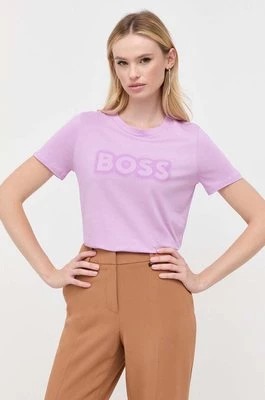 Zdjęcie produktu Boss Orange t-shirt bawełniany BOSS ORANGE kolor różowy 50501139