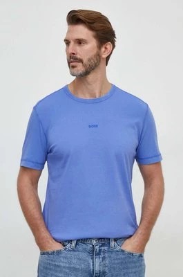 Zdjęcie produktu Boss Orange t-shirt bawełniany BOSS ORANGE męski kolor fioletowy gładki 50502173