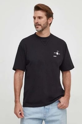 Zdjęcie produktu Boss Orange t-shirt bawełniany męski kolor czarny z nadrukiem 50510218