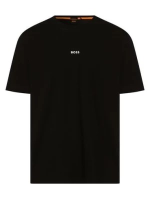Zdjęcie produktu BOSS Orange T-shirt męski Mężczyźni Bawełna czarny jednolity,