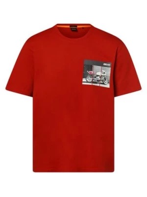 Zdjęcie produktu BOSS Orange T-shirt męski Mężczyźni Bawełna czerwony nadruk,