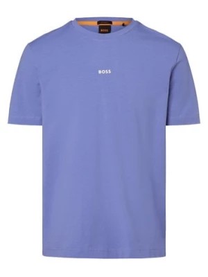 Zdjęcie produktu BOSS Orange T-shirt męski Mężczyźni Bawełna lila jednolity,