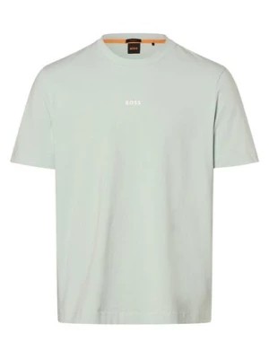 Zdjęcie produktu BOSS Orange T-shirt męski Mężczyźni Bawełna niebieski|zielony jednolity,