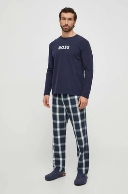 Zdjęcie produktu BOSS piżama męska kolor zielony wzorzysta 50488084