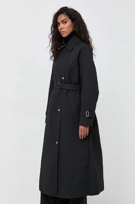 Zdjęcie produktu BOSS płaszcz damski kolor czarny przejściowy dwurzędowy