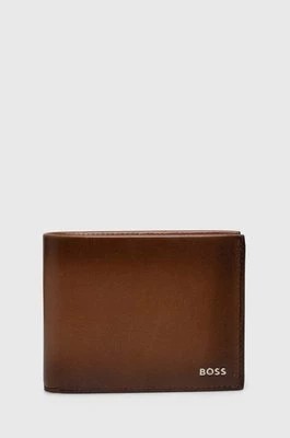Zdjęcie produktu BOSS portfel skórzany męski kolor brązowy 50517241