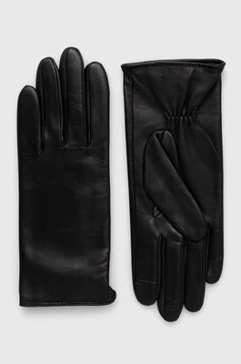 Zdjęcie produktu BOSS rękawiczki skórzane damskie kolor czarny