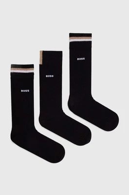 Zdjęcie produktu BOSS skarpetki 3-pack męskie kolor czarny