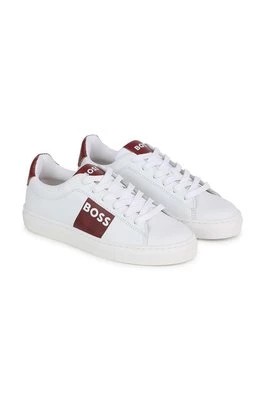 Zdjęcie produktu BOSS sneakersy skórzane dziecięce kolor biały