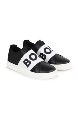 Zdjęcie produktu BOSS sneakersy skórzane dziecięce kolor czarny