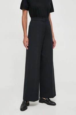 Zdjęcie produktu BOSS spodnie damskie kolor czarny szerokie high waist 50505961