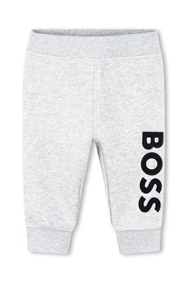 Zdjęcie produktu BOSS spodnie dresowe dziecięce kolor szary z nadrukiem
