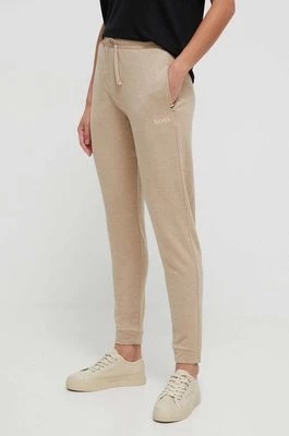 Zdjęcie produktu BOSS spodnie dresowe kolor beżowy melanżowe