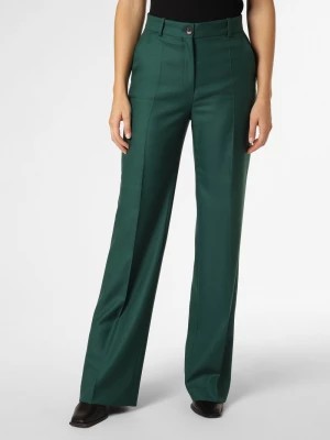 Zdjęcie produktu BOSS Spodnie Kobiety wełna ze strzyży zielony jednolity,